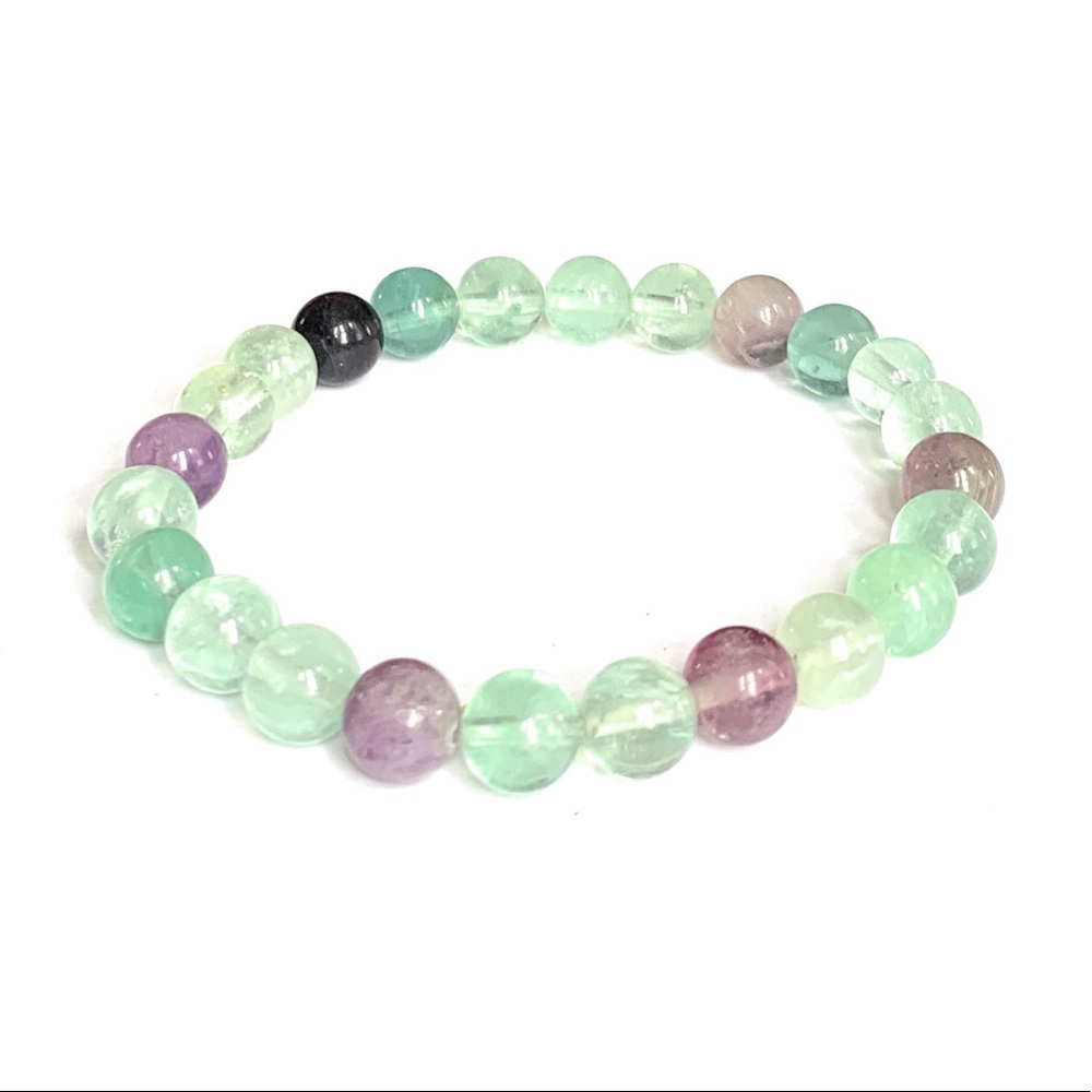 Rainbow Fluorite Bracelet|  Stretch Bracelet